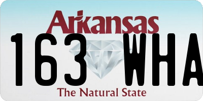 AR license plate 163WHA