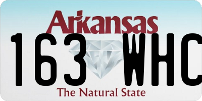 AR license plate 163WHC