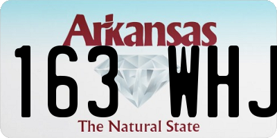 AR license plate 163WHJ
