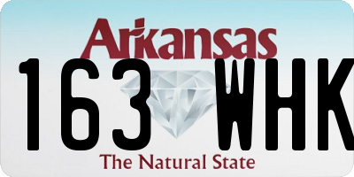 AR license plate 163WHK