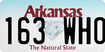 AR license plate 163WHO