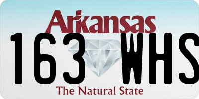 AR license plate 163WHS