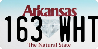 AR license plate 163WHT