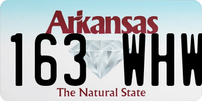 AR license plate 163WHW