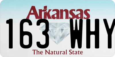 AR license plate 163WHY