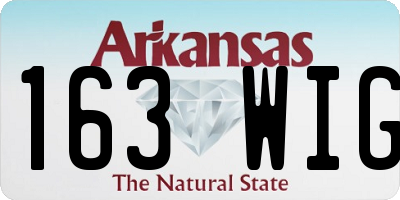 AR license plate 163WIG
