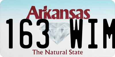 AR license plate 163WIM