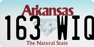 AR license plate 163WIQ