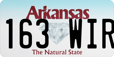 AR license plate 163WIR