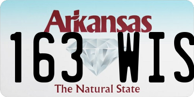 AR license plate 163WIS