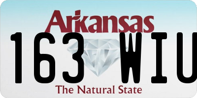 AR license plate 163WIU