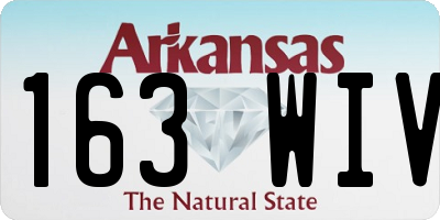 AR license plate 163WIV