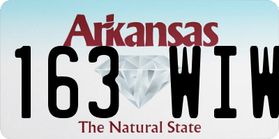 AR license plate 163WIW