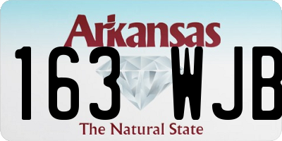 AR license plate 163WJB