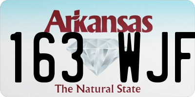 AR license plate 163WJF