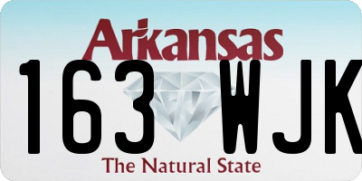 AR license plate 163WJK