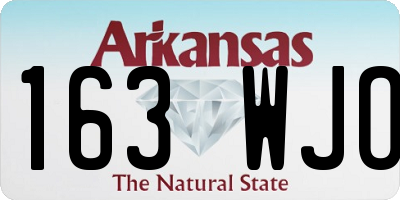 AR license plate 163WJO