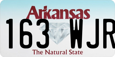 AR license plate 163WJR