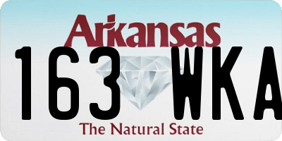 AR license plate 163WKA