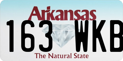 AR license plate 163WKB
