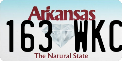 AR license plate 163WKC