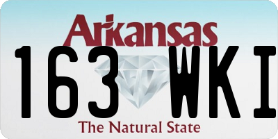 AR license plate 163WKI