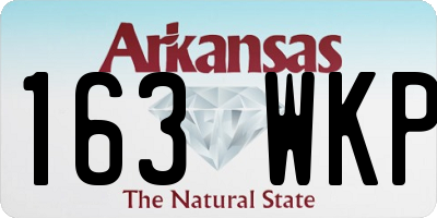 AR license plate 163WKP