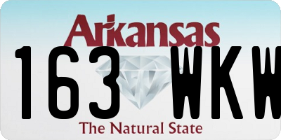AR license plate 163WKW