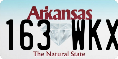 AR license plate 163WKX