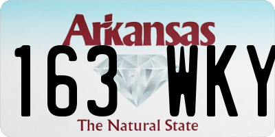 AR license plate 163WKY