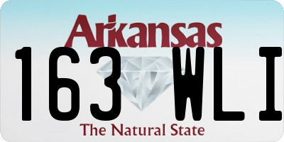 AR license plate 163WLI