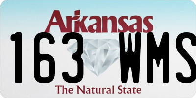 AR license plate 163WMS