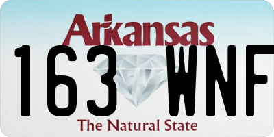 AR license plate 163WNF