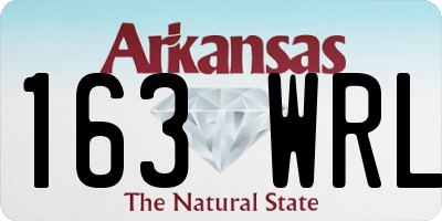 AR license plate 163WRL