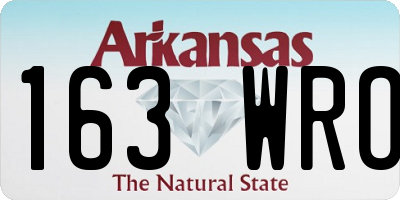 AR license plate 163WRO