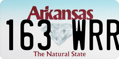 AR license plate 163WRR