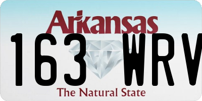 AR license plate 163WRV
