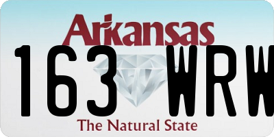 AR license plate 163WRW