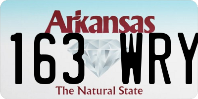AR license plate 163WRY