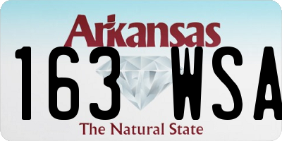 AR license plate 163WSA