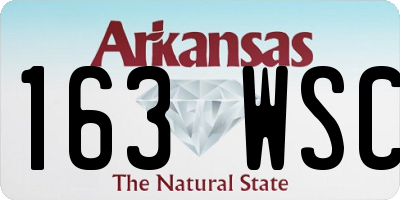 AR license plate 163WSC