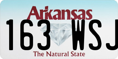 AR license plate 163WSJ
