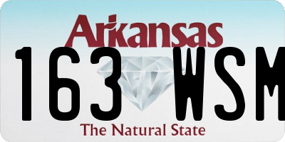 AR license plate 163WSM