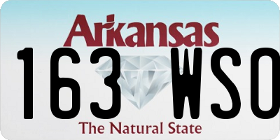 AR license plate 163WSO