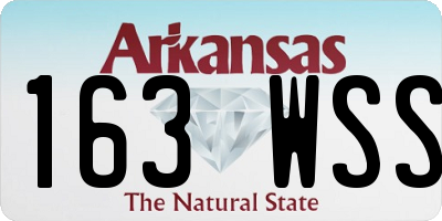 AR license plate 163WSS