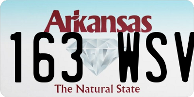 AR license plate 163WSV