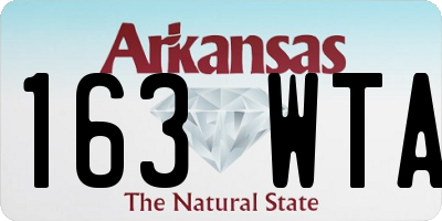 AR license plate 163WTA