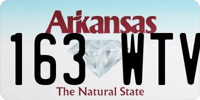 AR license plate 163WTV