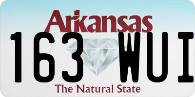 AR license plate 163WUI