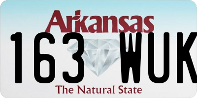 AR license plate 163WUK